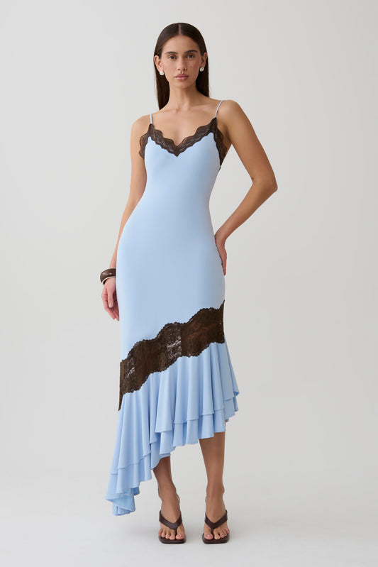 midi dress for women Simply Sweet | Trendy Women's Dresses and everything in between Notebook Polkadot Midi Dress -