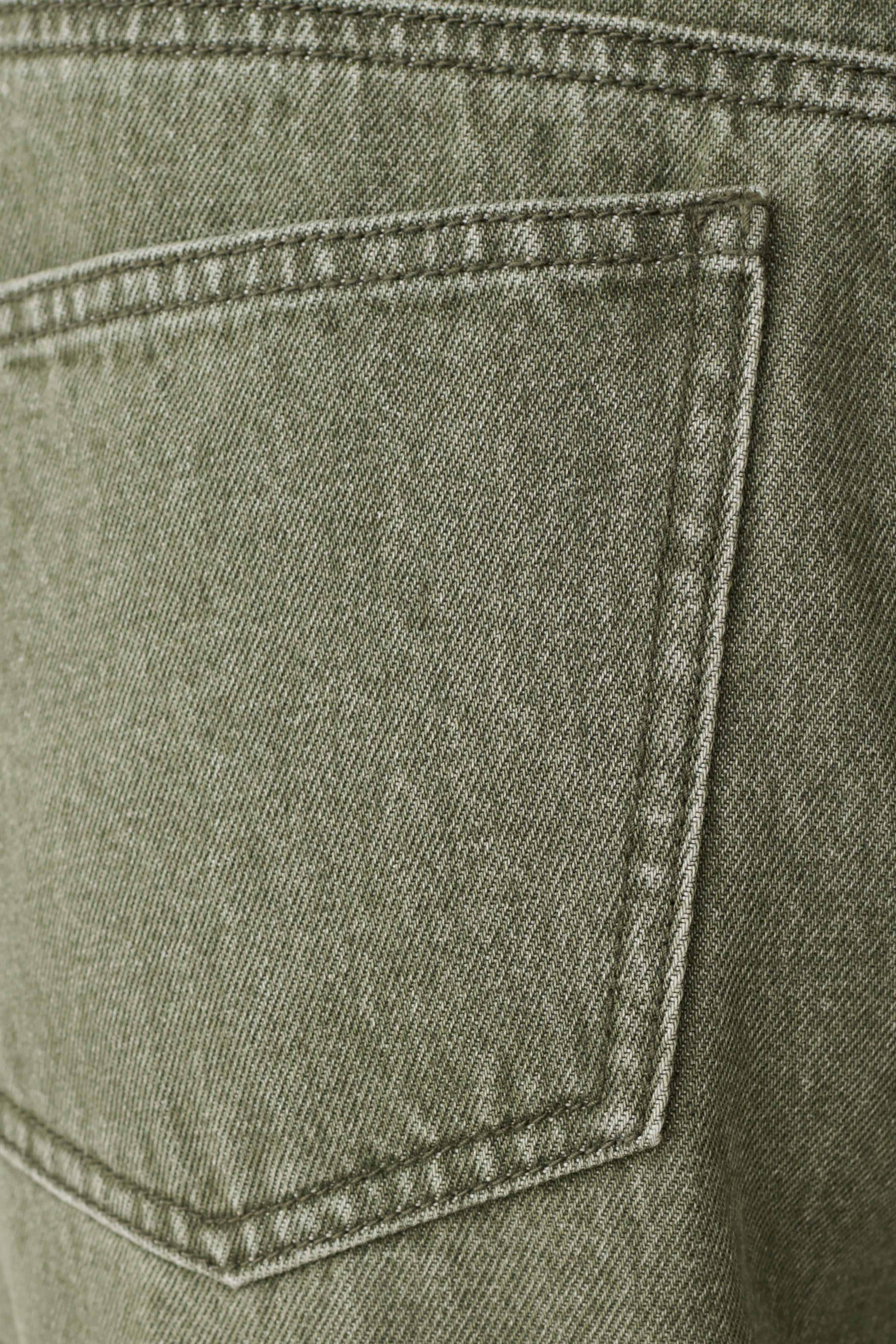 Stephanie Barrel Denim Jeans - Washed Khaki #8