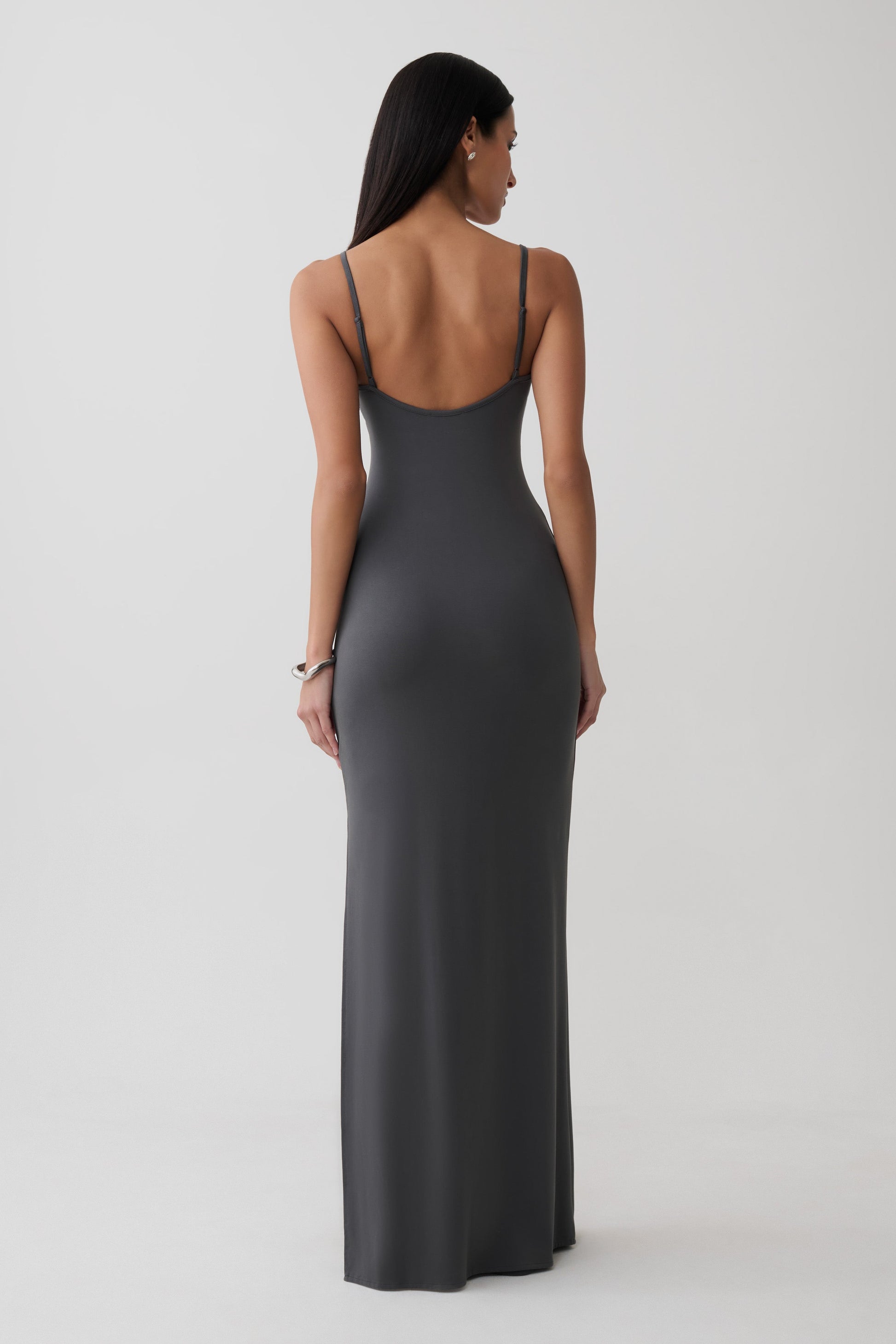 Erve Peached Jersey Maxi Dress - Charcoal #2