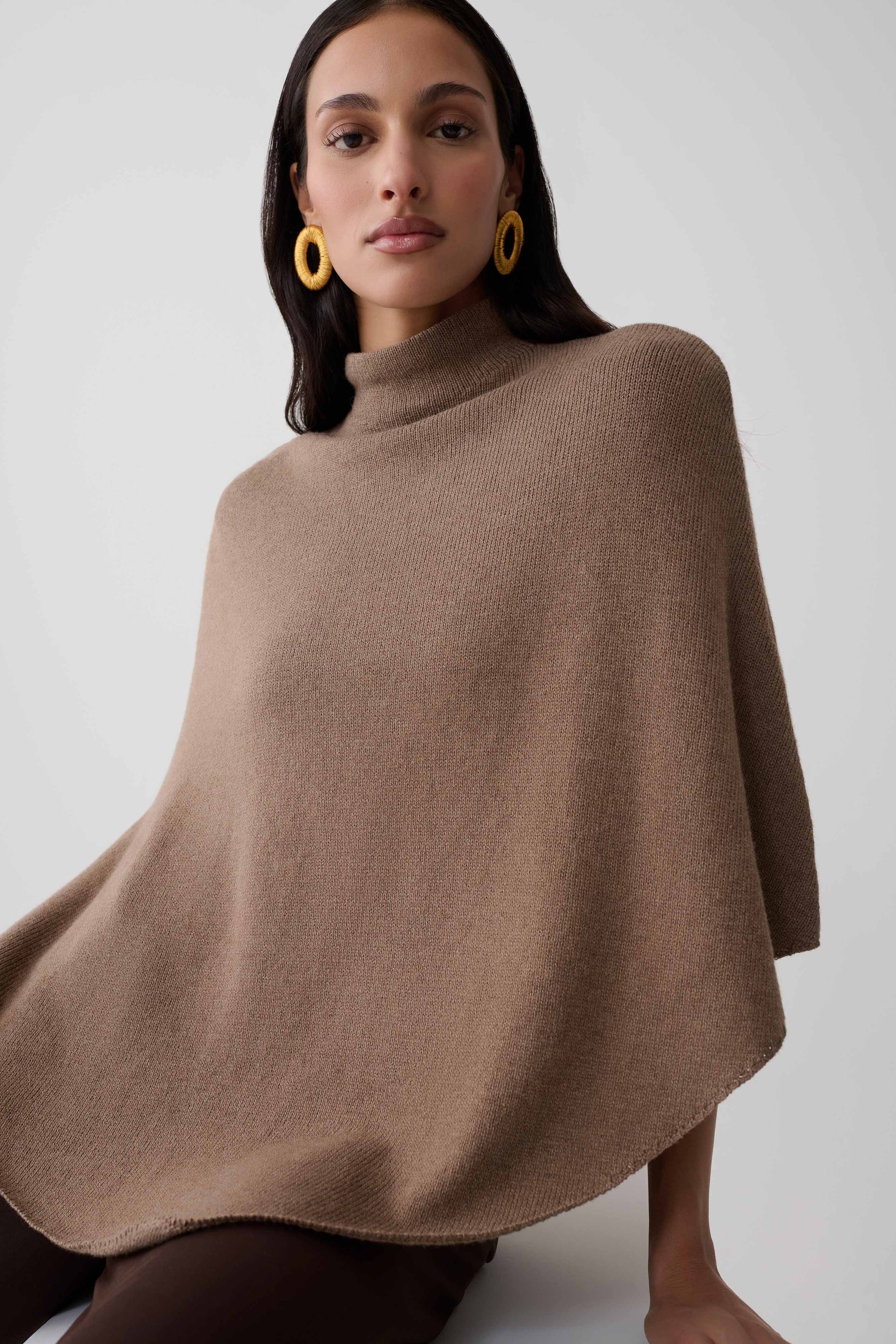 Romero Knit Poncho Top - Doe #3