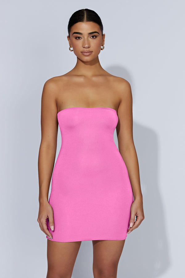 Stella Strapless Mini Dress - Bubblegum Pink - MESHKI U.S