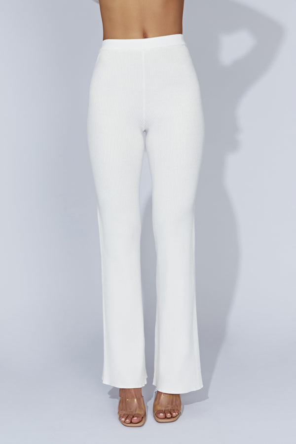 Jovie Knit Pants - Off White - MESHKI U.S