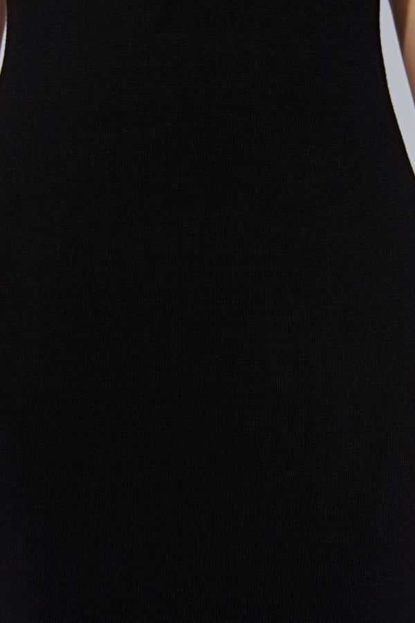 Nola Cut Out Knit Midi Dress - Black