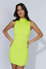 Delia Sleeveless Knit Mini Dress - Fresh Green