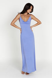 Darcy Cowl Maxi Dress With Low Back - Lavender