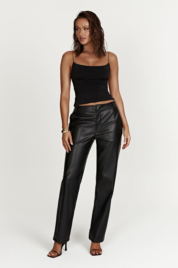 13 Faux Leather Pants to Wear in Spring and Beyond