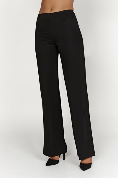 Lisa High Waist Suiting Trousers - Black - MESHKI U.S