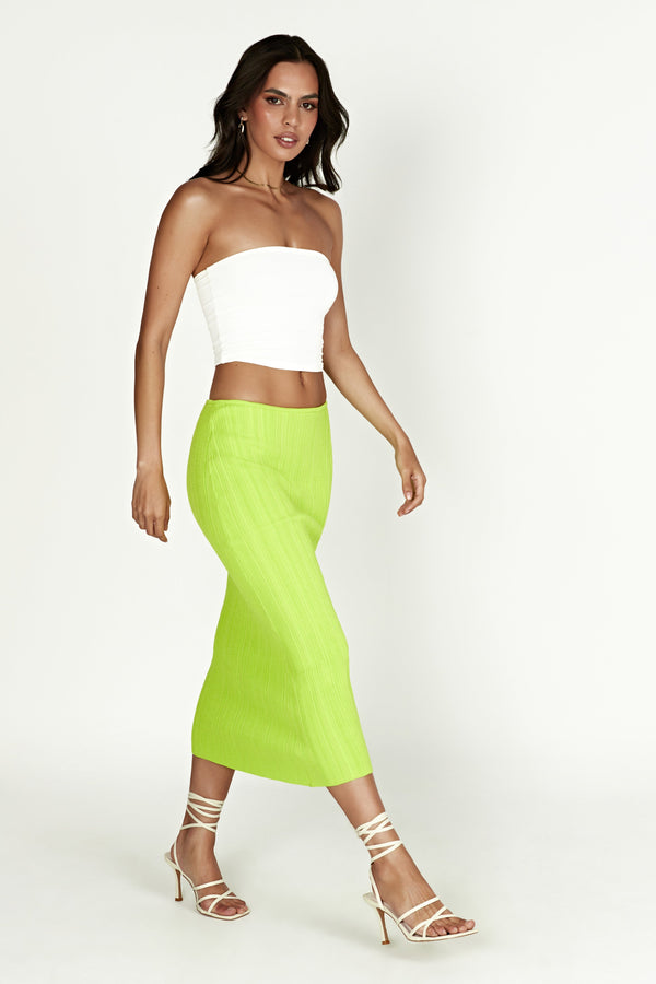 Kennedy Low Rise Knit Skirt - Fresh Green
