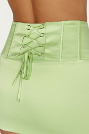 Scarlet Corset Mini Skirt - Pistachio Green