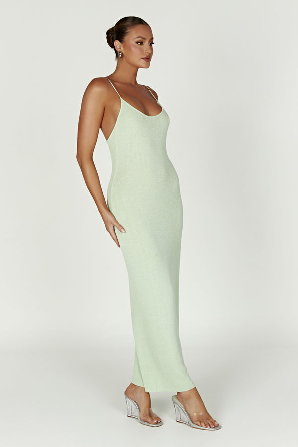Magnolia Knit Midi Dress - Pistachio Green