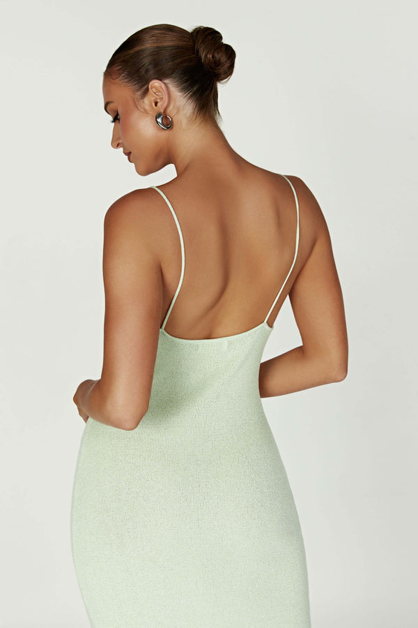 Magnolia Knit Midi Dress - Pistachio Green