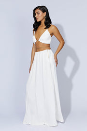 Colette Chain Maxi Dress - White