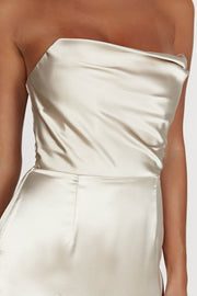 Alanis Strapless Maxi Dress - Champagne