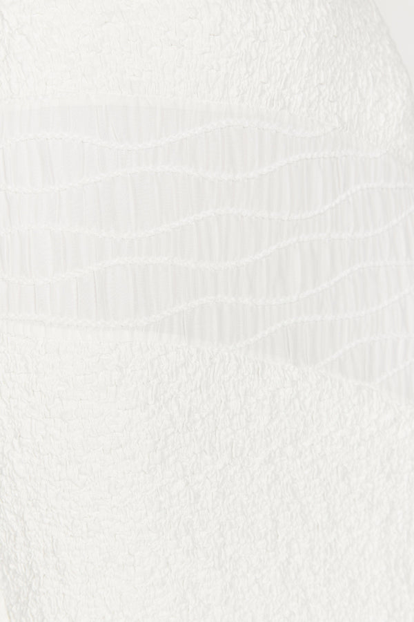 Nyah Textured Crop Top - White