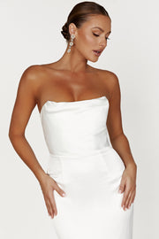 Shop Generic (White)TEMUSCOLA Mesh Strapless Ruched Black Party