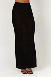 Mary Knit Maxi Skirt - Black