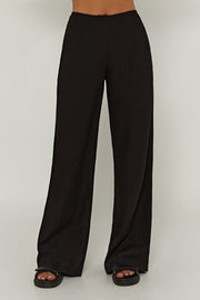 Adina Linen Pant - Black