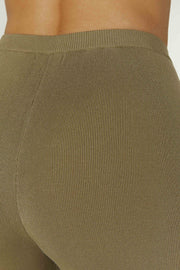 Rosetta Flare Knit Pants - Olive
