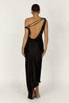 Yvette Slip Maxi Dress With Asymmetrical Hem - Sage