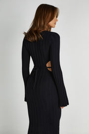 Elodie Knit Midi Dress - Black
