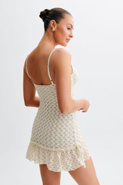 Marietta Cupped Lace Mini Dress - Ivory