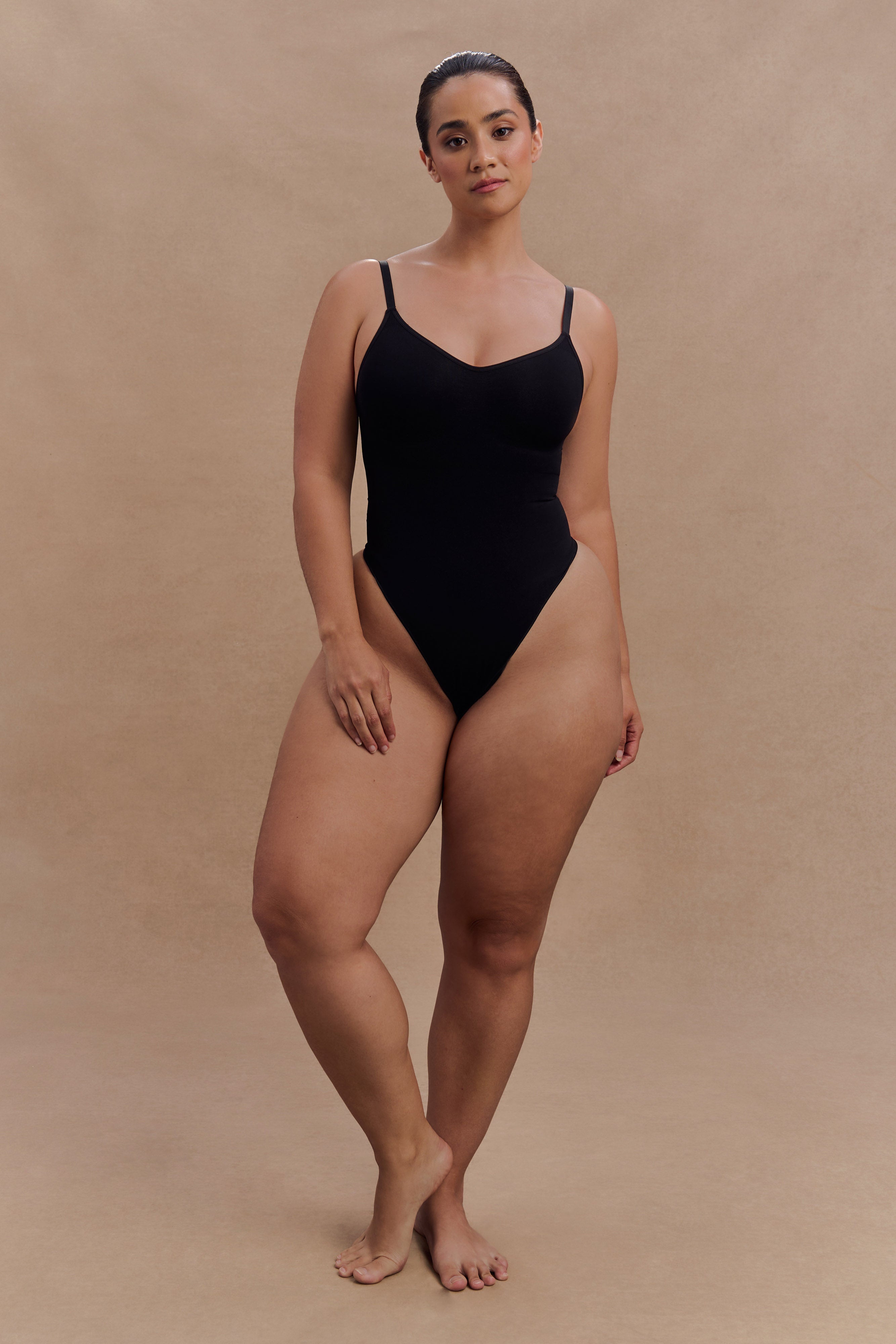 Alyssa Backless Shapewear Bodysuit - Black | MESHKI US