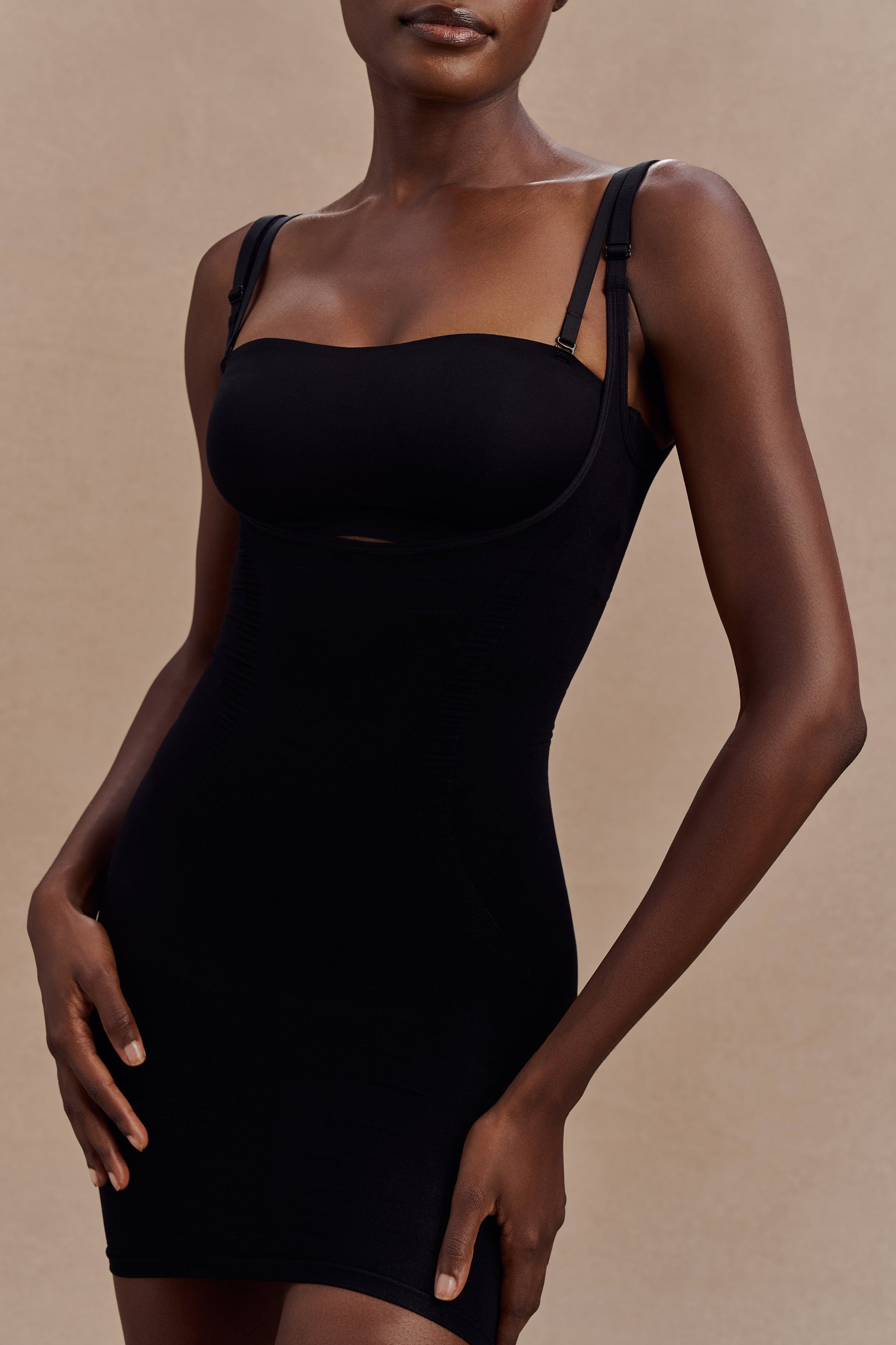 Jocelyn Backless Shapewear Mini Dress - Black | MESHKI US Jocelyn Backless Shapewear Mini Dress - Black | MESHKI US