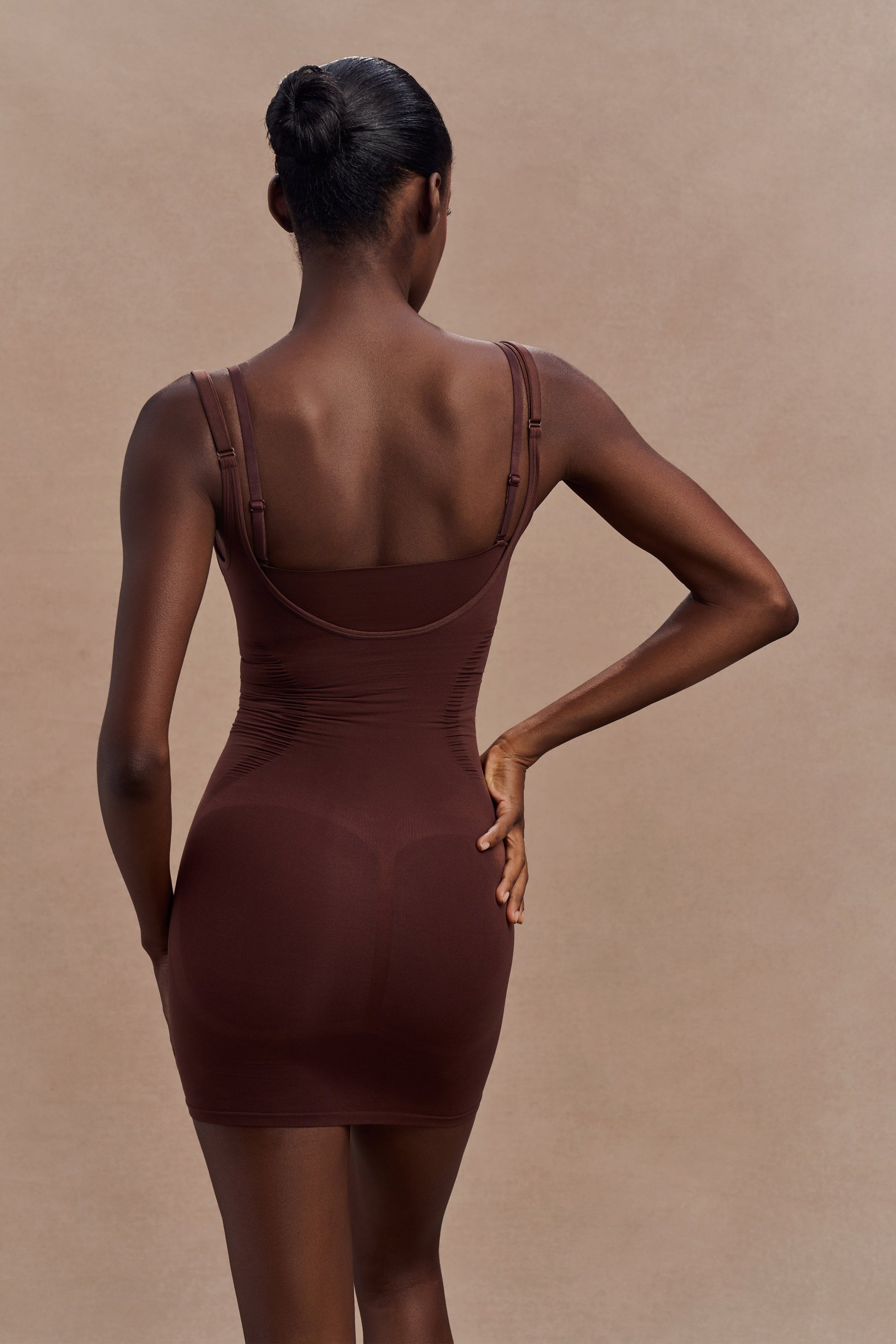 Jocelyn Backless Shapewear Mini Dress / Espresso | Meshki | XL Jocelyn Backless Shapewear Mini Dress / Espresso | Meshki | XL