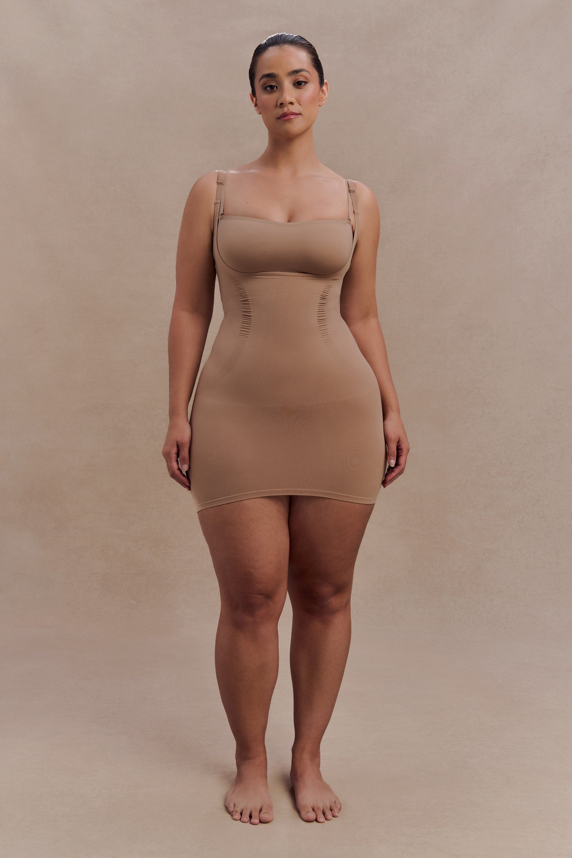 Jocelyn Backless Shapewear Mini Dress - Latte | MESHKI US Jocelyn Backless Shapewear Mini Dress - Latte | MESHKI US