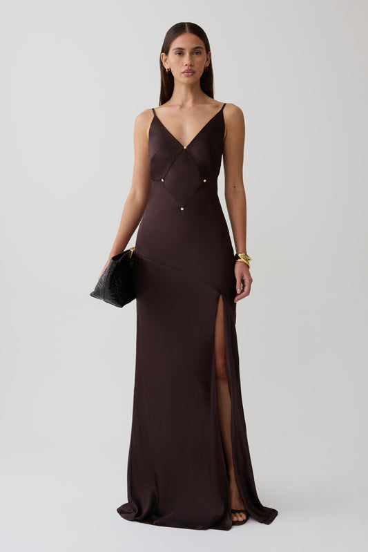 long brown dress Chocolate Linen - Heavy Linen Maxi Dress - Sleeve Linen Dress - Plus Size Linen Dress - Boho Dress Everyone will be toasting your impressive aesthetic in the Lulus Trendsetting Design Brown Textured Long Sleeve Maxi Dress A Line Brown Simple Evening