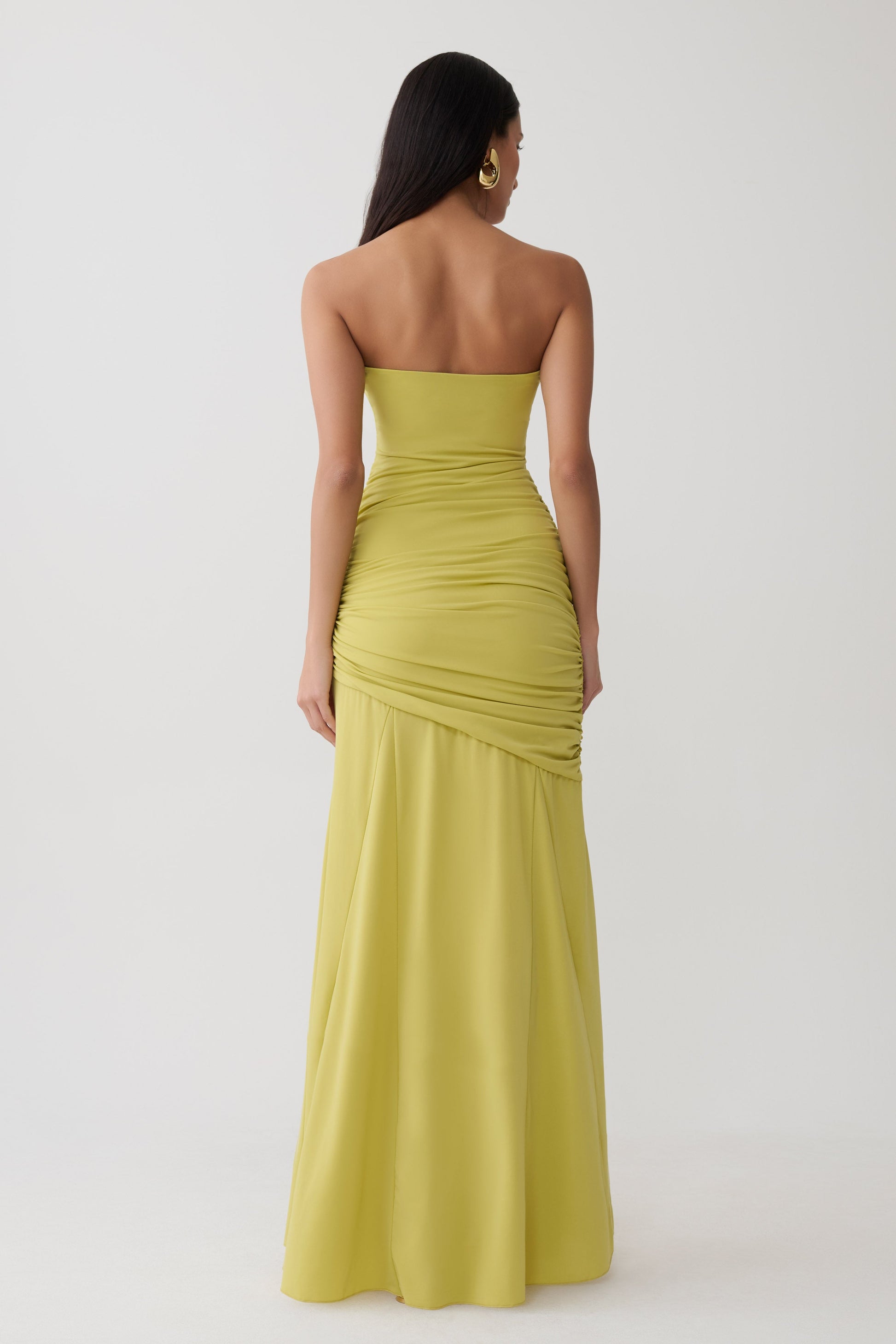 Kaiydo Gathered Centre Wire Maxi Dress - Orchard Moss #2