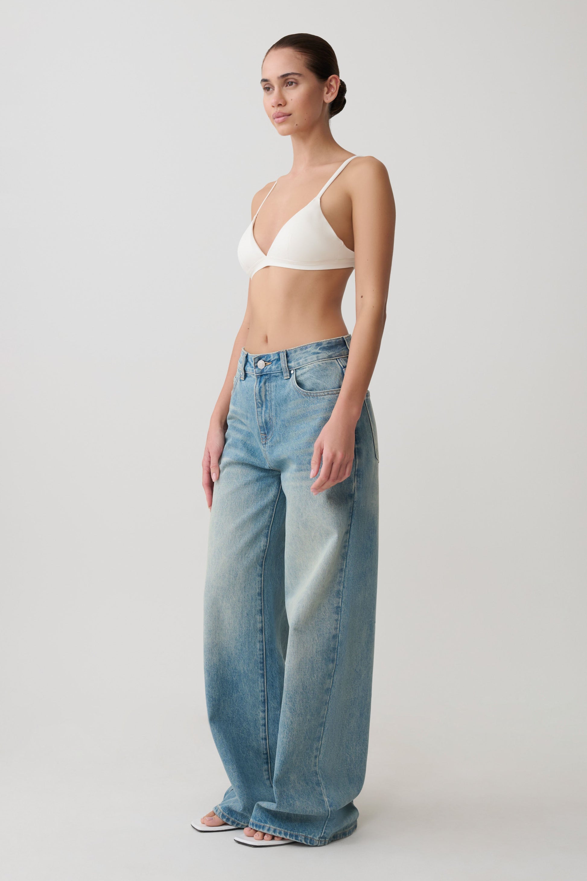 Kels Micro Triangle Bralette - White #6