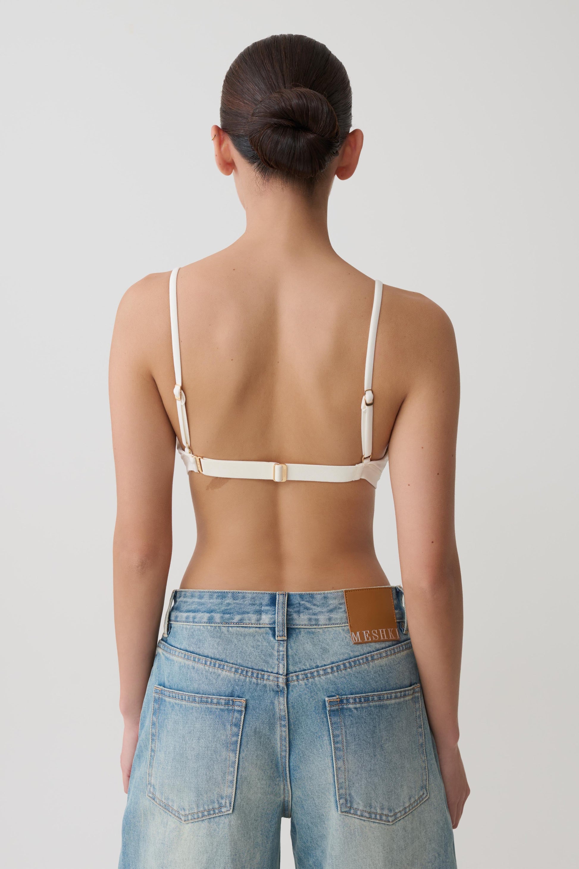 Kels Micro Triangle Bralette - White #2