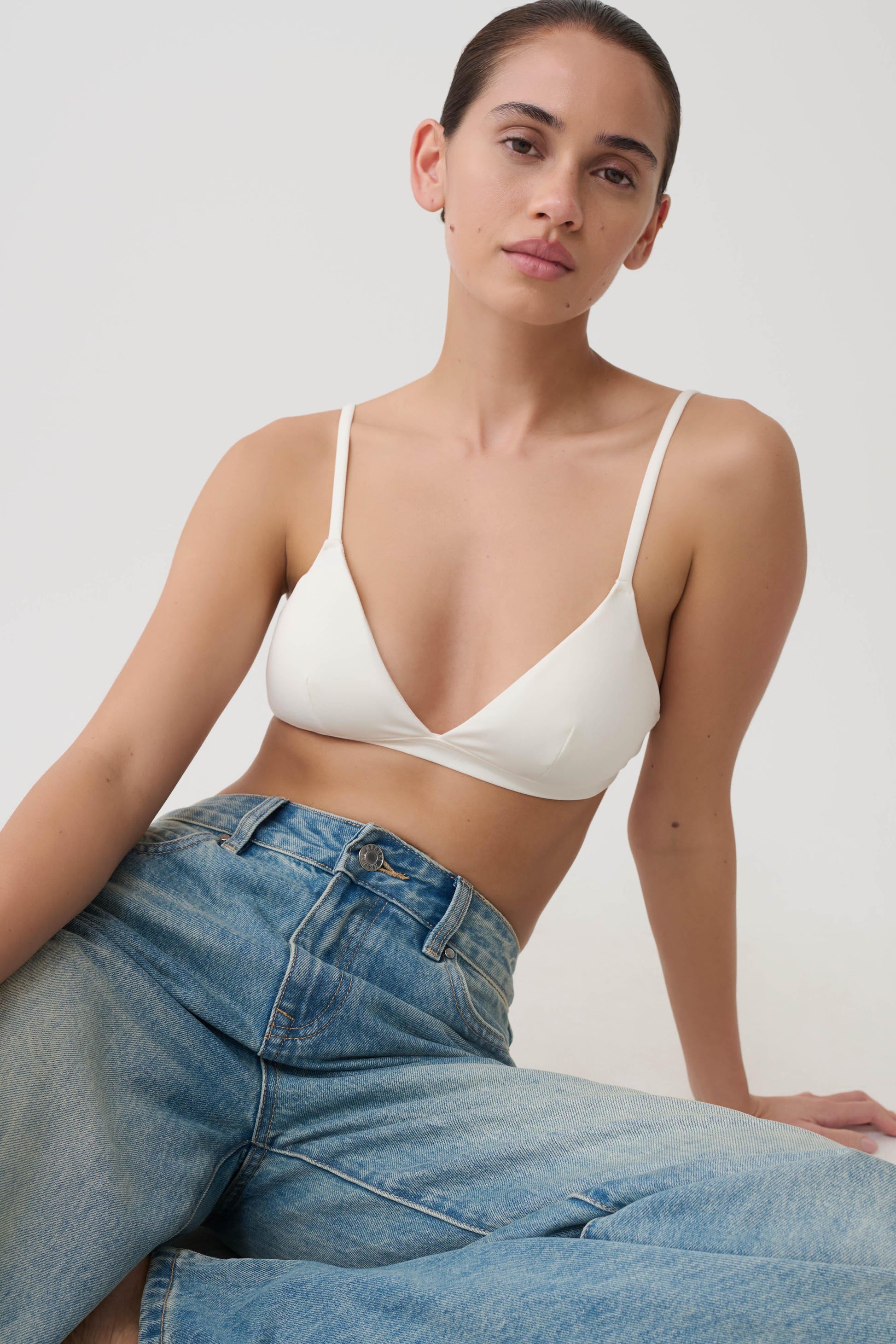 Kels Micro Triangle Bralette - White #3