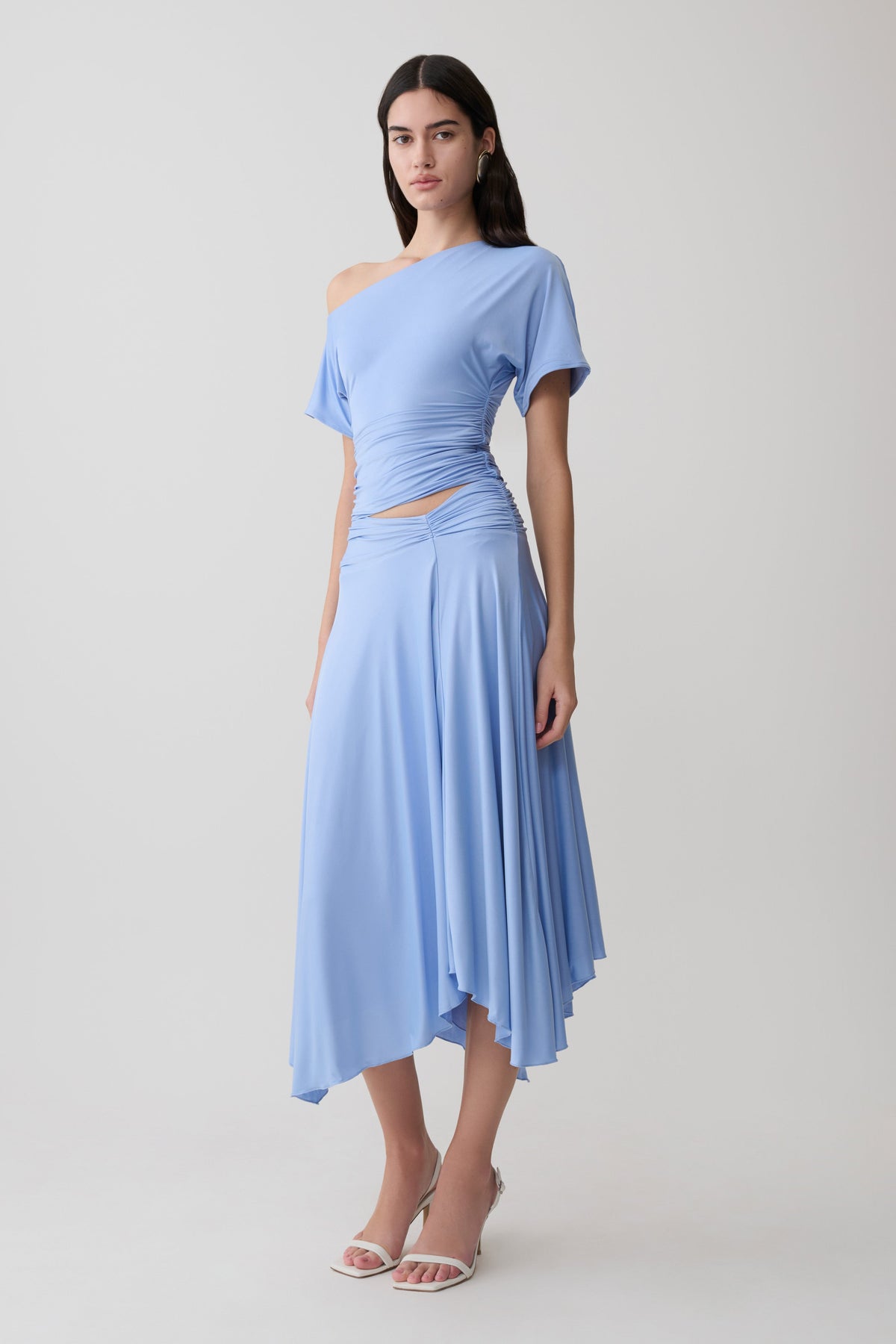 Luu Slinky Midi Skirt - Sea Blue #5