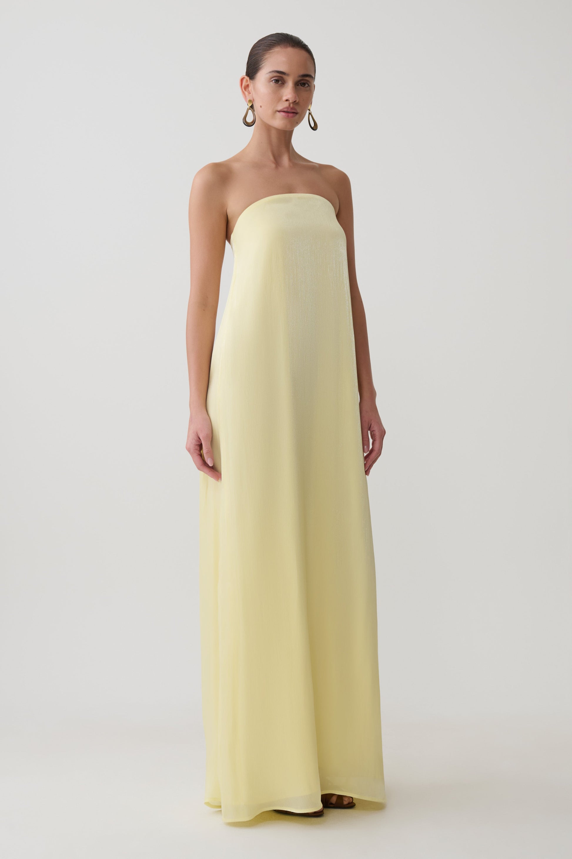 Olivia Strapless Maxi Dress - Lemon #7