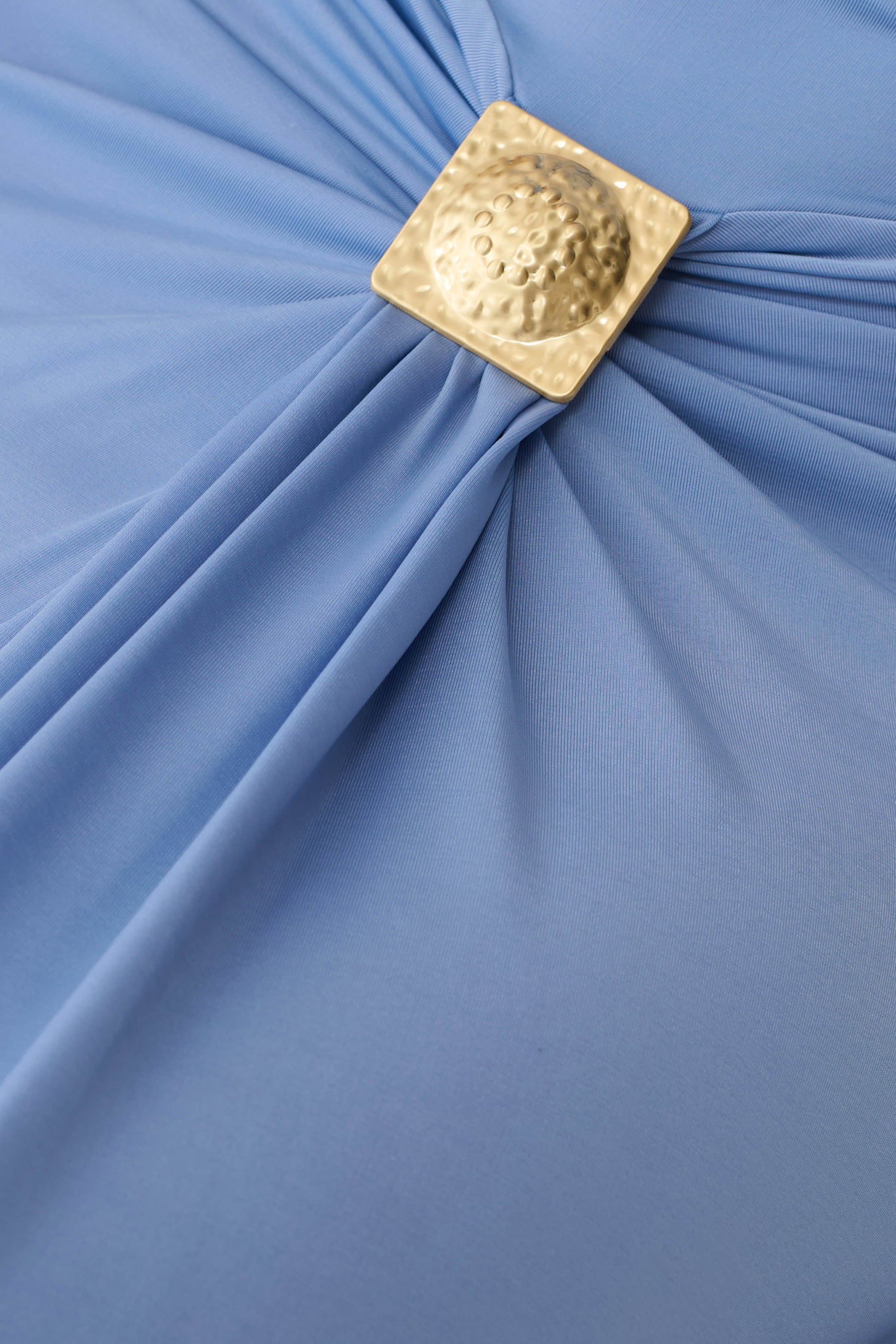 Quincy Halter Maxi Dress With Hardware - Cornflower Blue #6