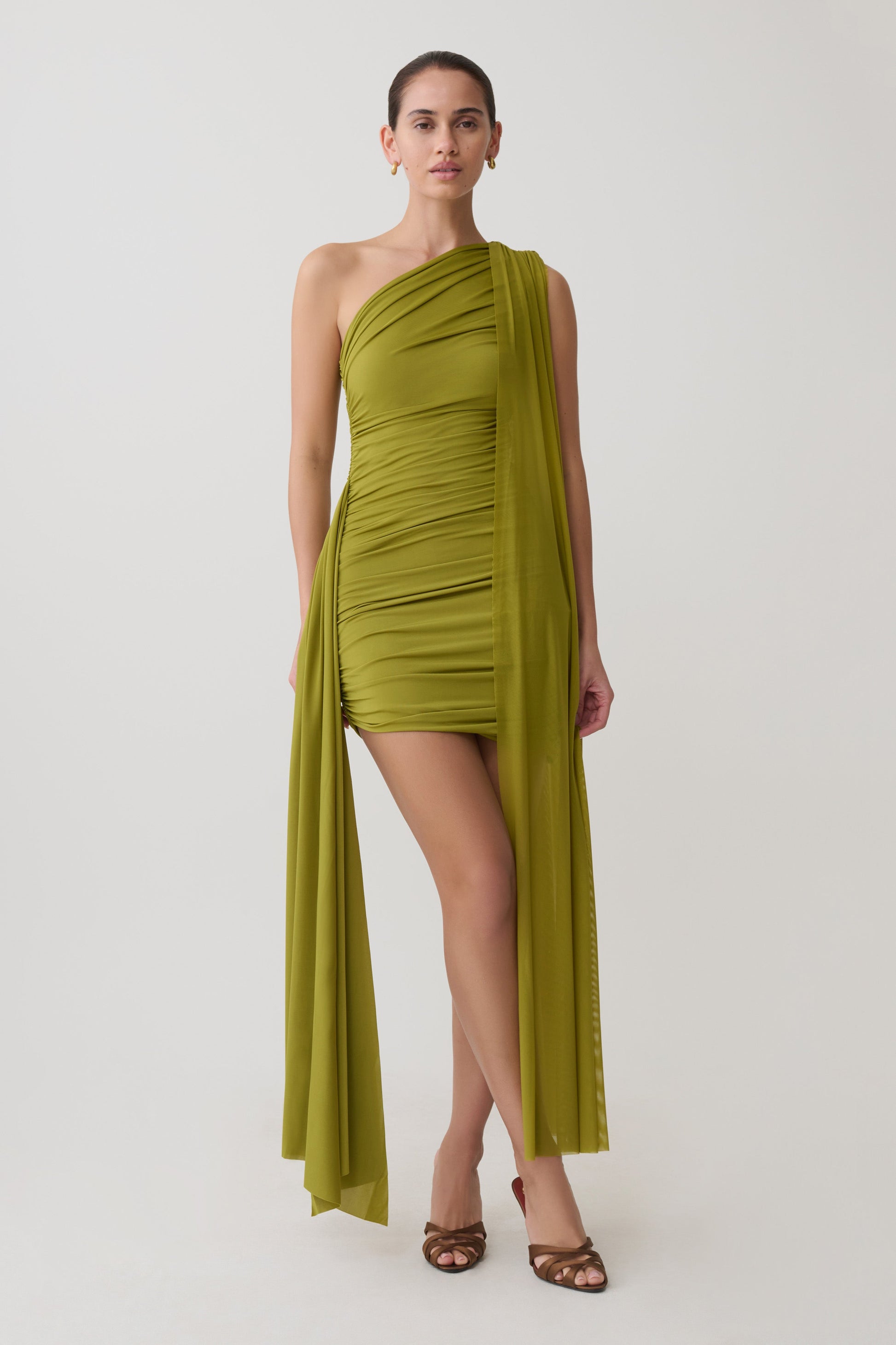 Asher Mini Dress - Olive #5