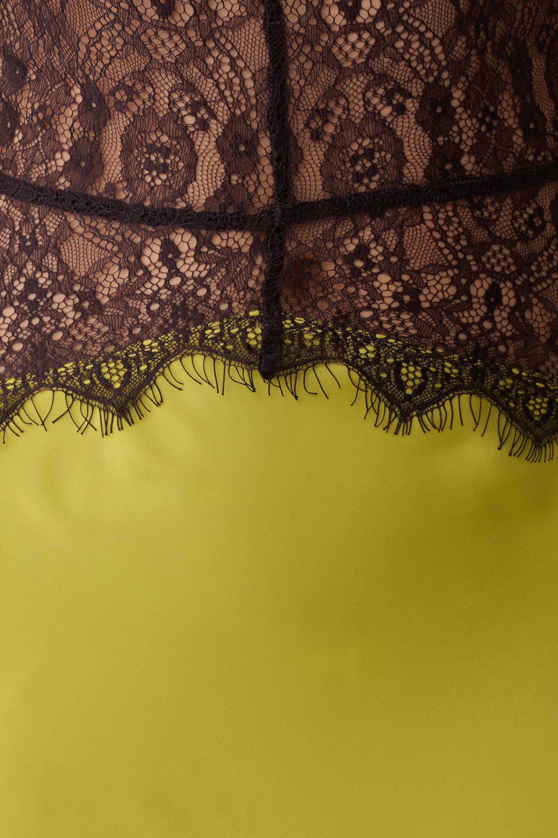 Dinah Lace And Satin Maxi Dress - Chartreuse #5