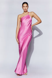 Alena One Shoulder Maxi Dress - Pink