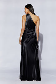 Calliope One Shoulder Maxi Dress - Black
