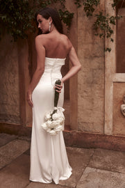 Kaitlin Strapless Gown - White