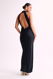 Nicha Diamante Cut Out Maxi Dress - Black - MESHKI U.S