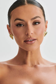 Cera Heart Earrings - Gold