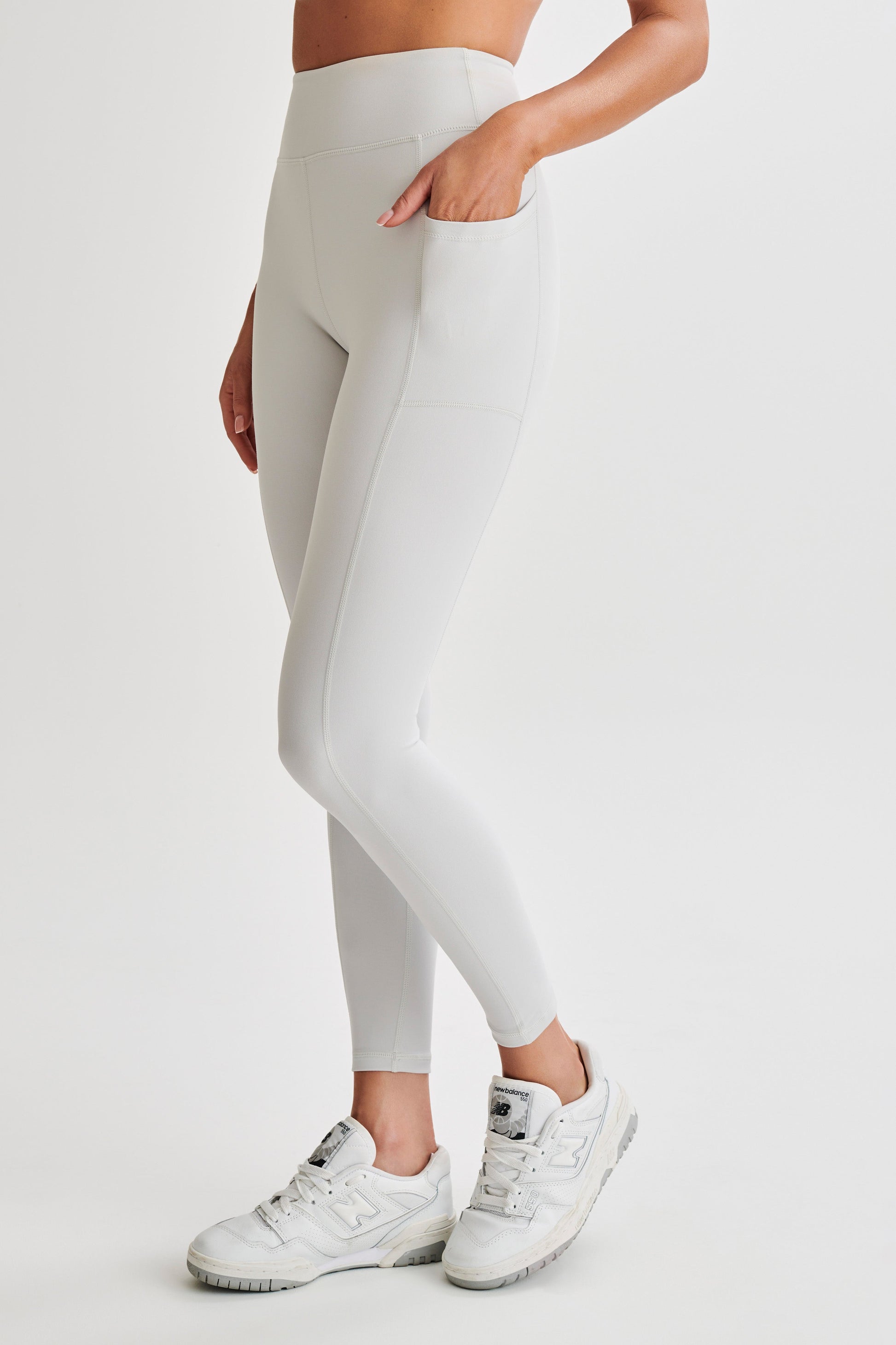 Briar V Back Leggings With Pockets - Ice Grey #9