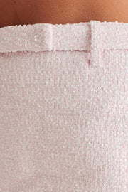 Mercer Tweed Mini Skirt - Fairy Floss Pink