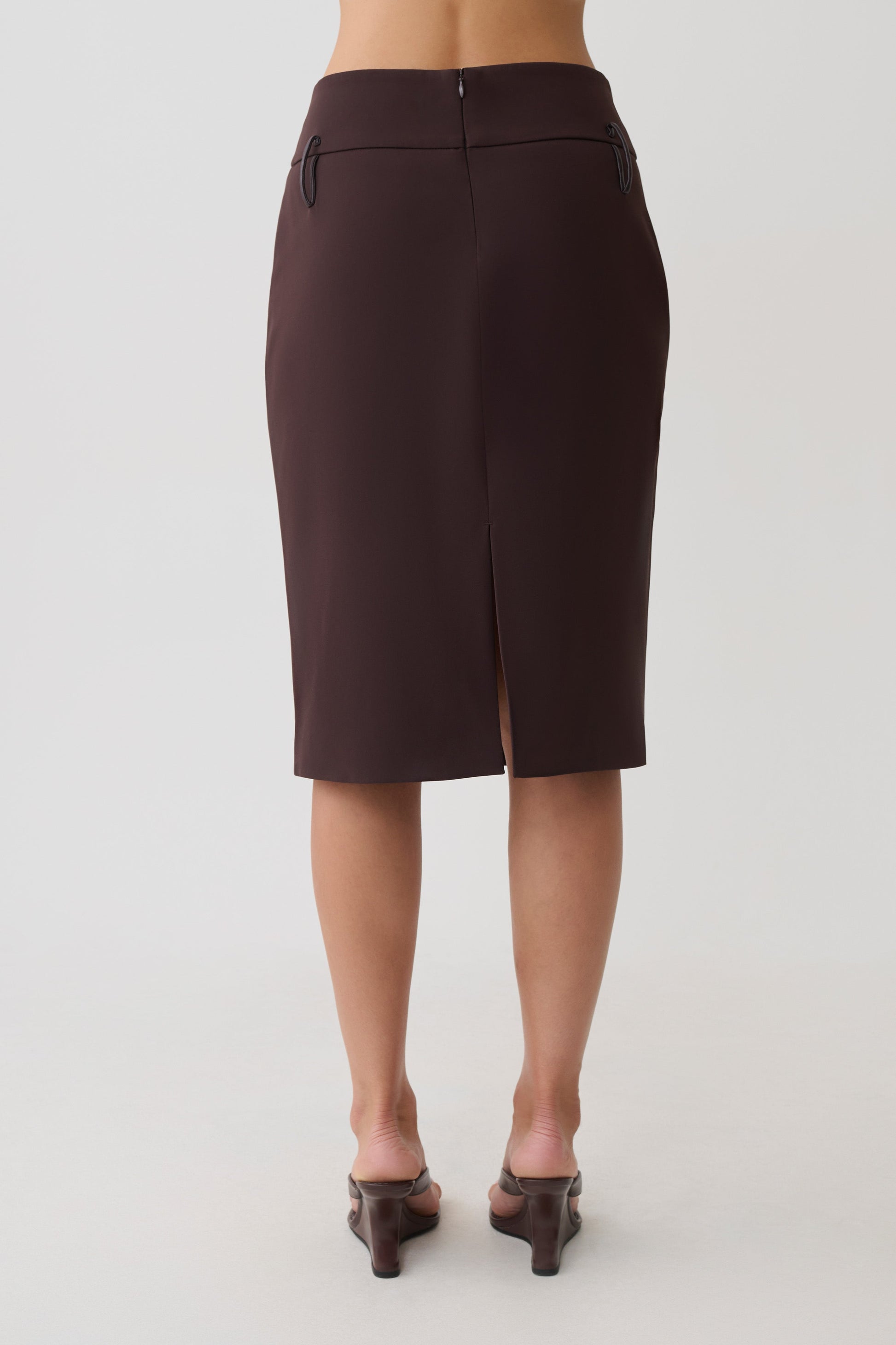 Brooke Suiting Midi Skirt - Burgundy #5