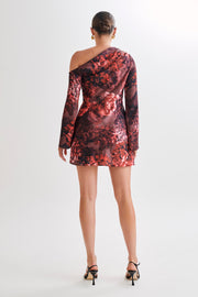 Nikita Long Sleeve Mini Dress - Peony Print