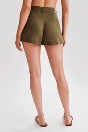 Jadri Linen Shorts - Khaki