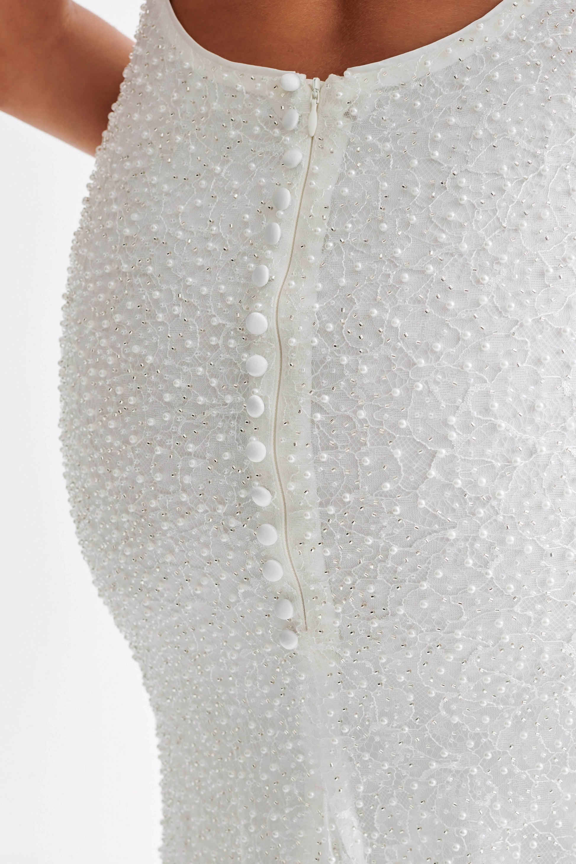 Catalina Pearl Beaded Wedding Gown - White #3